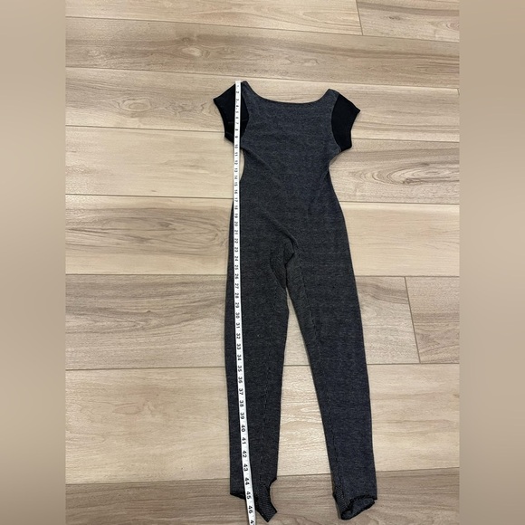 RARE VTG 80s Flexatard Unitard Body Designs By Gilda Size S Small Black Grey USA - Picture 4 of 7